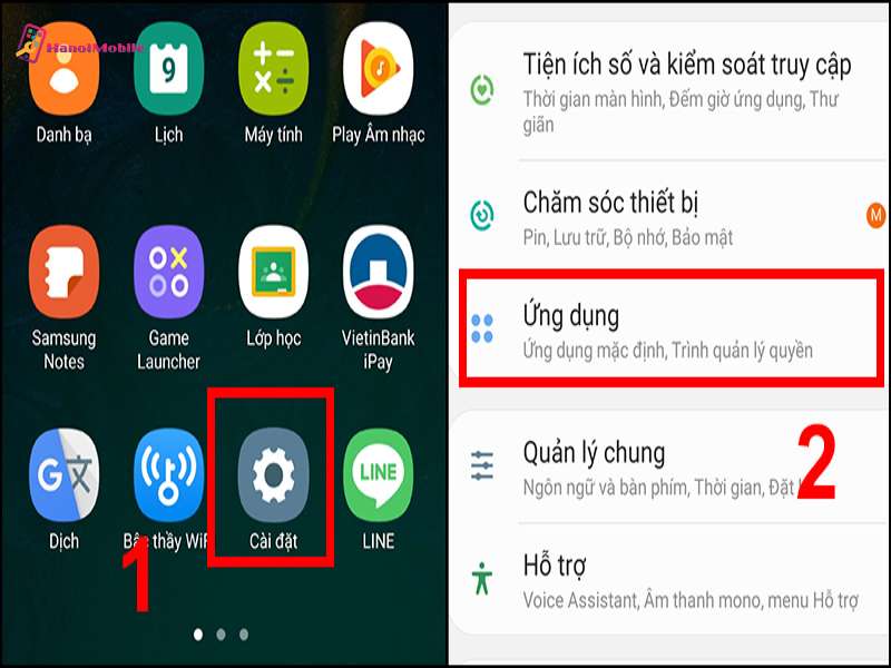 Cách tắt ứng dụng chạy ngầm trên điện thoại Android  sử dụng Cài đặt